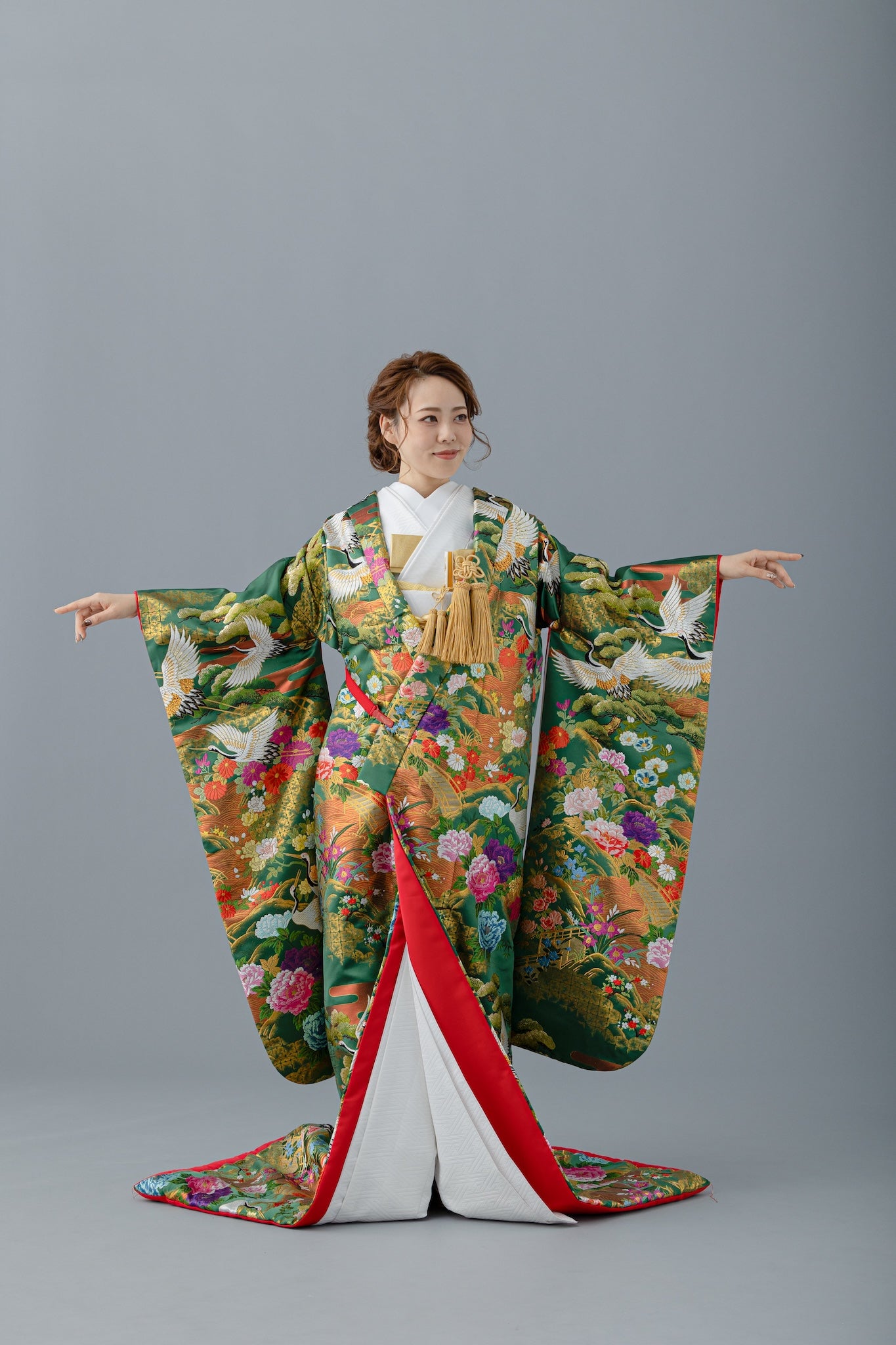 白無垢鶴松に絵羽付けK 白無垢鶴松に絵羽付けK 着物・浴衣