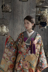 鎌倉模様・色打掛のレンタル着物