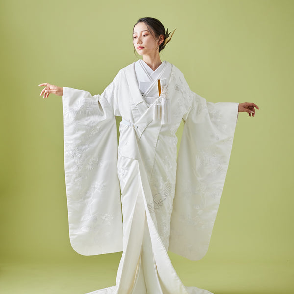 車に鶴観世水｜白無垢・色打掛レンタルなら結婚式着物専門の【THE SHOP