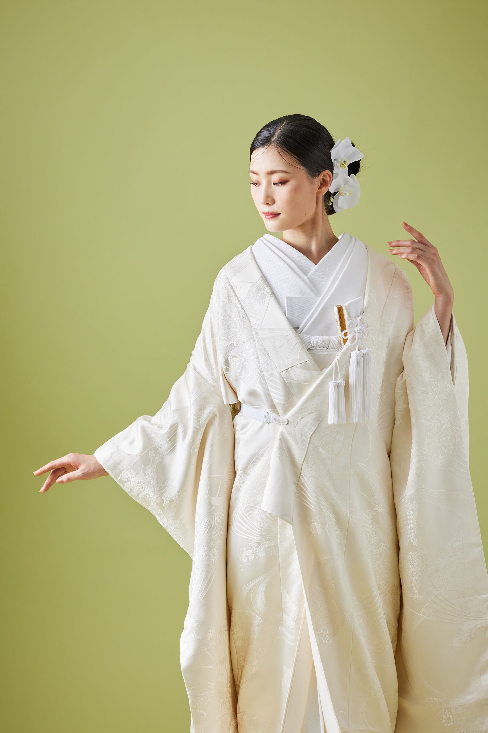 Hanae Mori 色打掛黒 鶴と花刺繍 Hanae Mori 色打掛黒 鶴と花刺繍