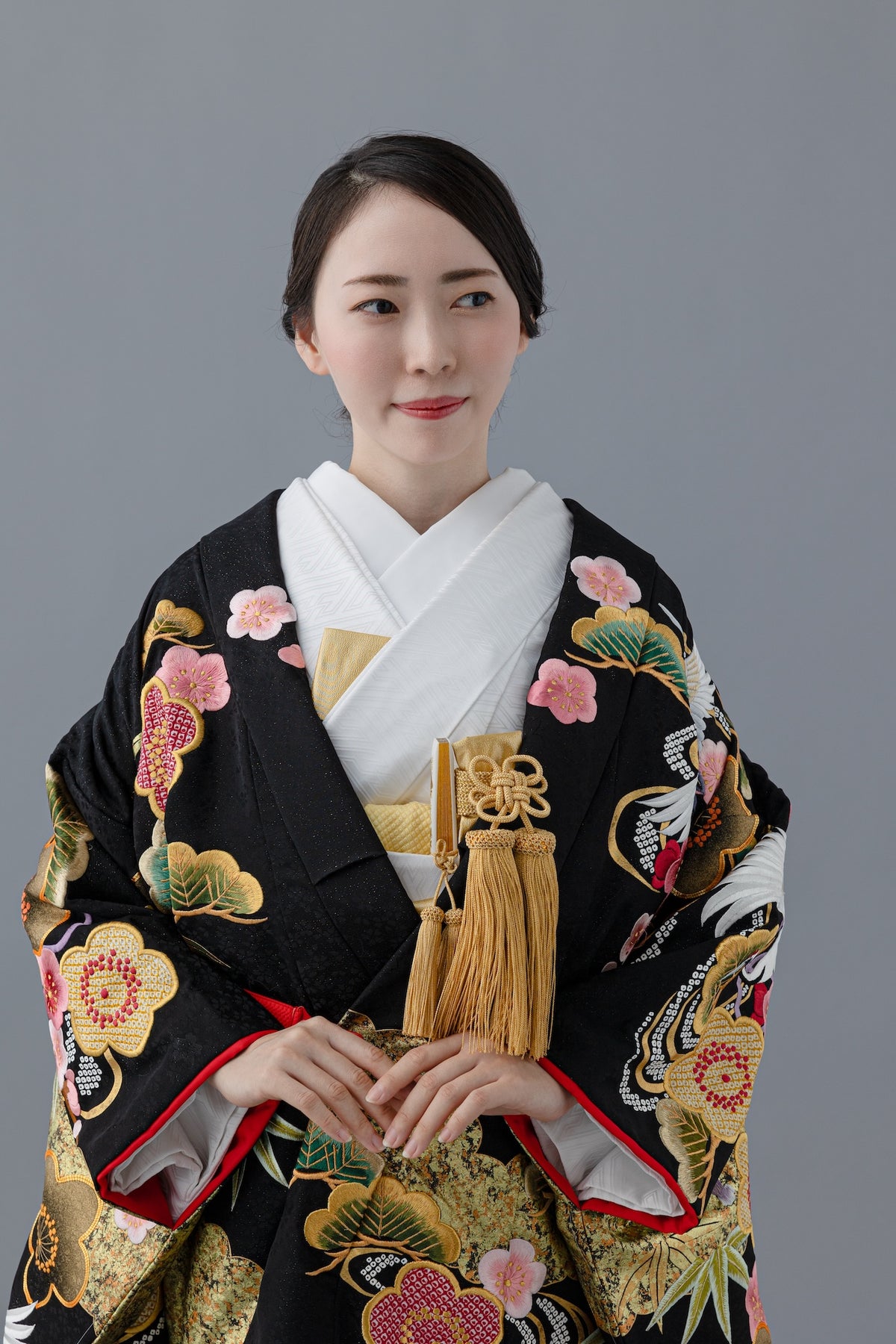 雲取り花車に鶴｜白無垢・色打掛レンタルなら結婚式着物専門の【THE