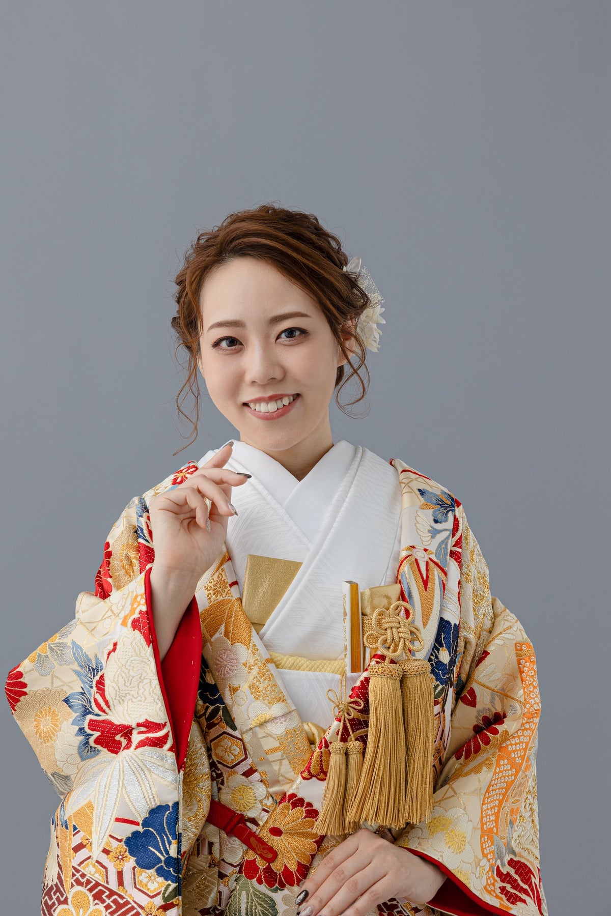 まりに扇面｜白無垢・色打掛レンタルなら結婚式着物専門の【THE
