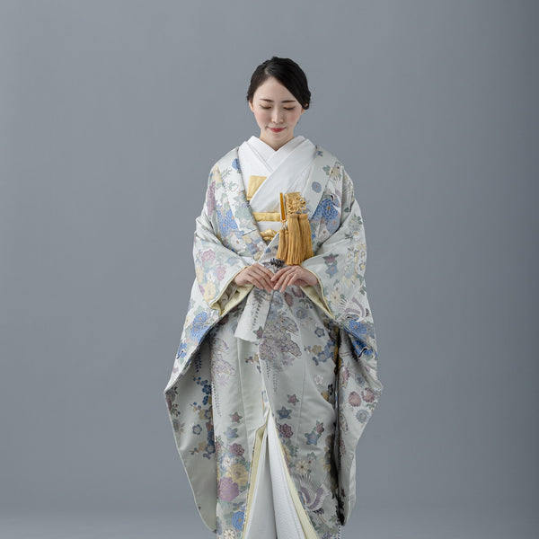 雪輪花束文｜白無垢・色打掛レンタルなら結婚式着物専門の【THE SHOP