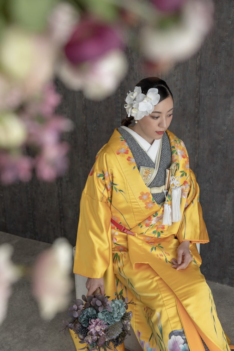花模様・色打掛のレンタル着物