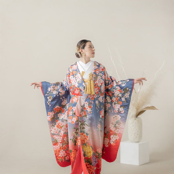 色打掛・桜牡丹｜白無垢・色打掛レンタルなら結婚式着物専門の【THE SHOP-ザ・キモノショップ】 – THE KIMONO SHOP